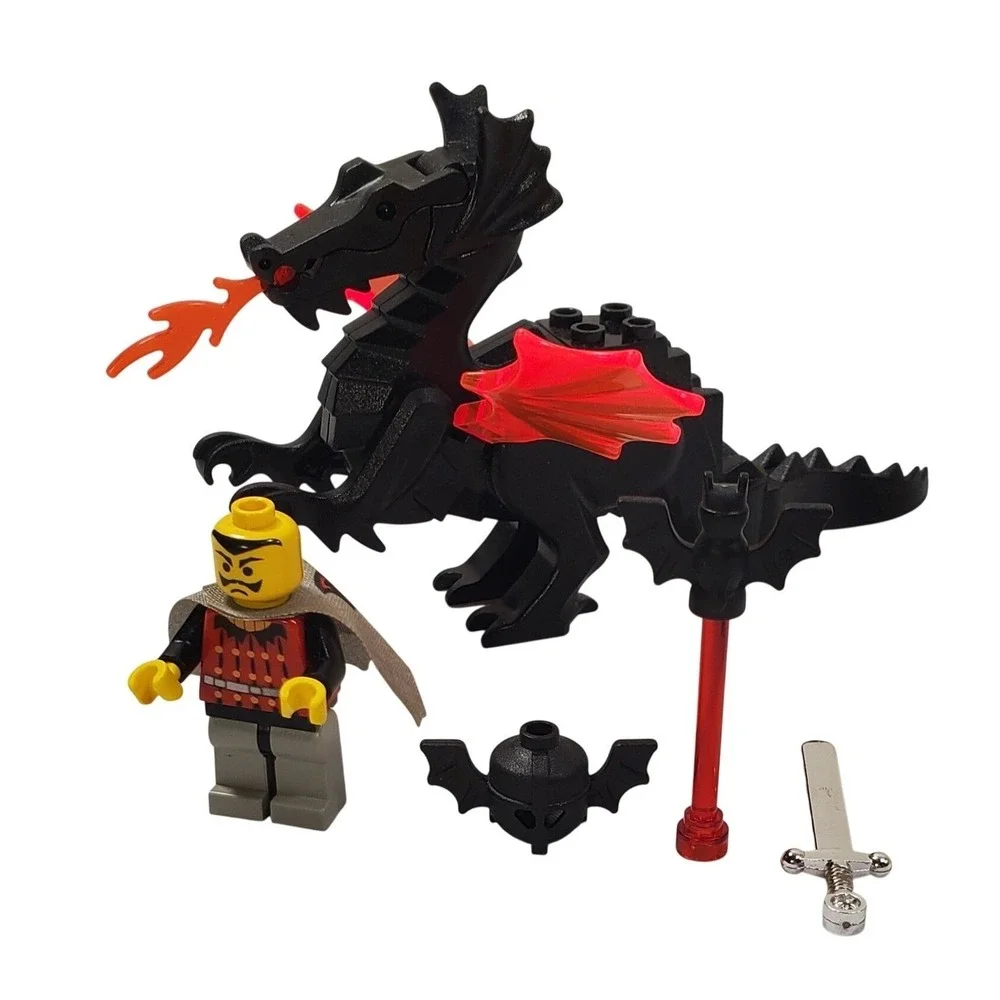 Lego Castle Fright Knights Basil the Bat Lord Minifigure with Black Dragon 6007